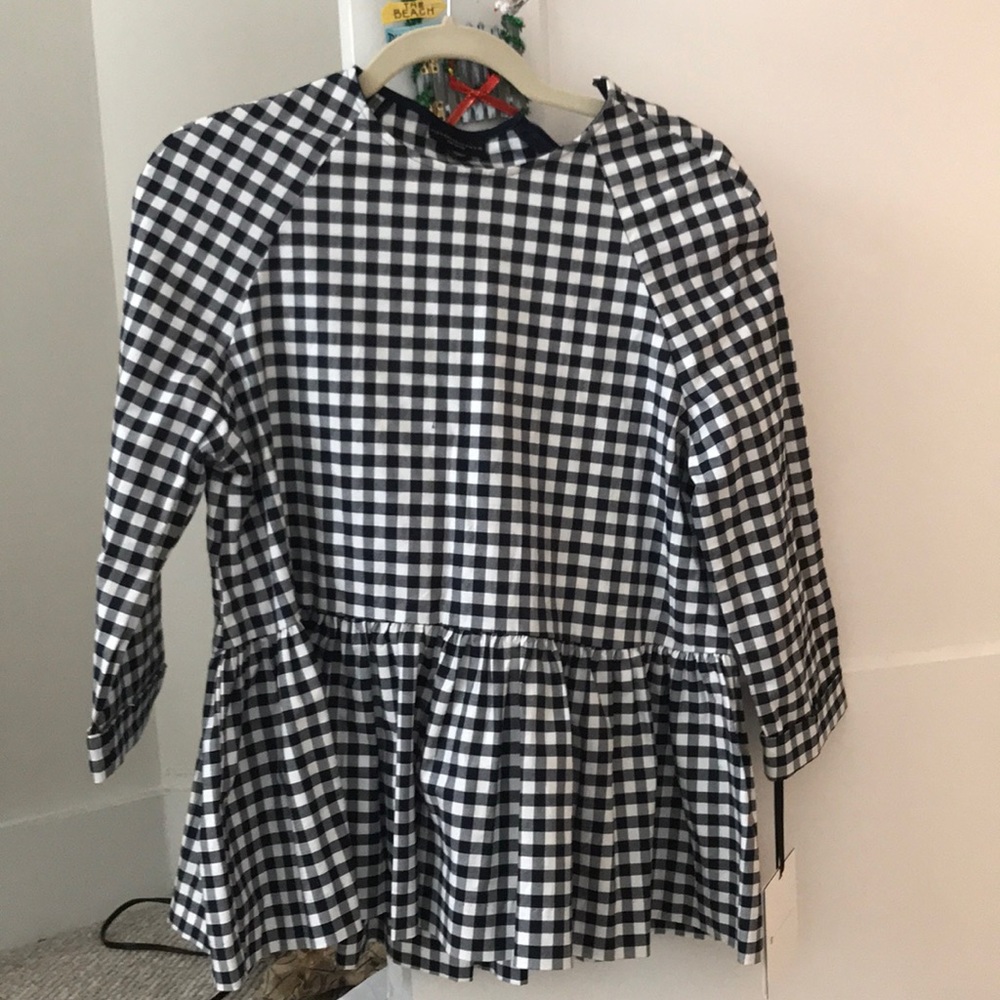 Plaid peplum top